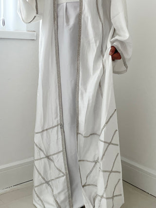 Mayesha’s Satin Abaya Collection- White