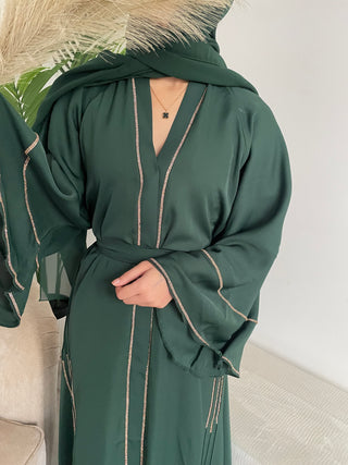 Nessa’s Nida Butterfly Abaya Collection- Emerald Green