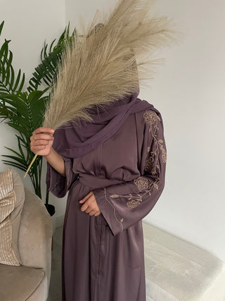 Milly's Embroided Abaya Collection- Mauve