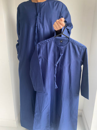 Zakariya’s Collection- Cotton Emirati Jubba- Royal Blue