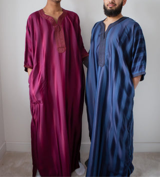 Ahsan’s Collection- Mens Stripy Morrocan Thobe- Blue